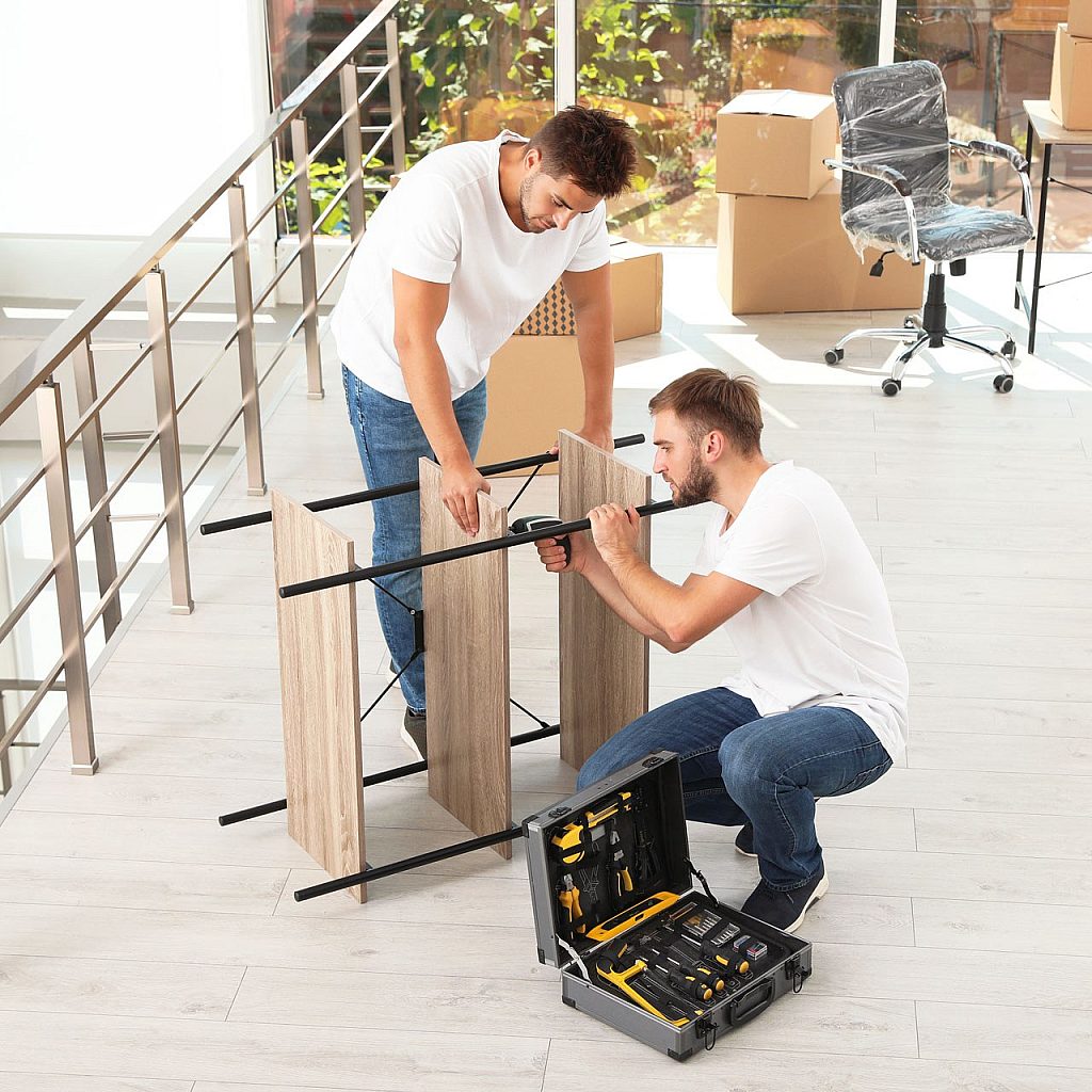 Workplace furniture delivery installation