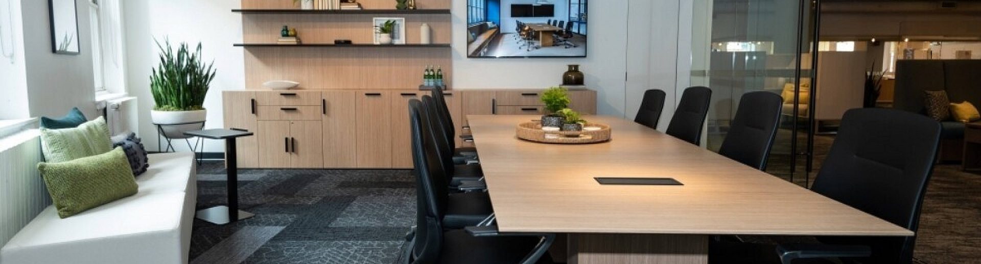 Calibrate conferencing with auburn conference seating calibrate storage and l shelves lb mobile ottomans and laptop table md