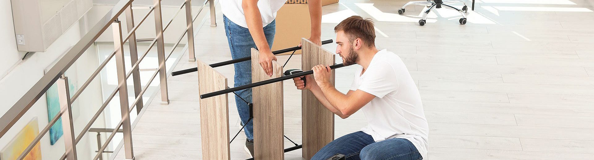 Workplace furniture delivery installation