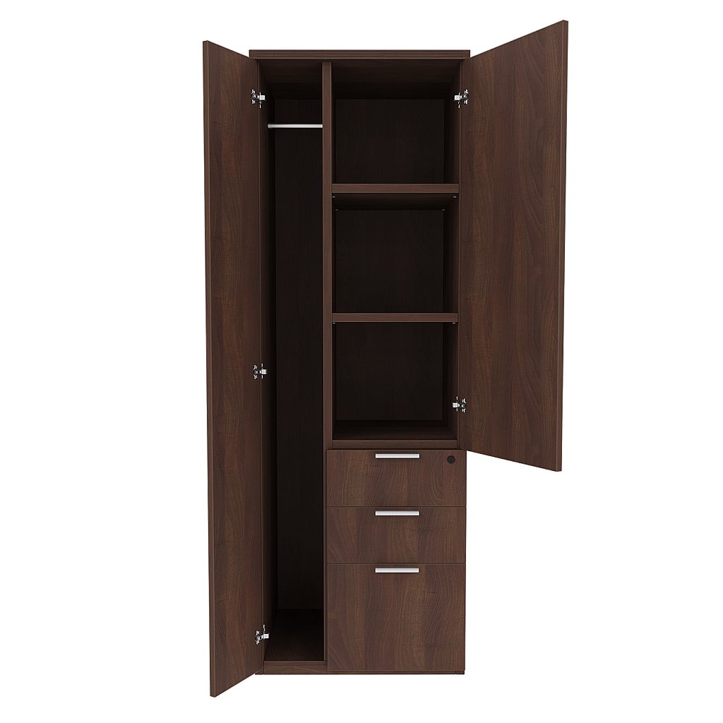 Wardrobe Interior View Walnut