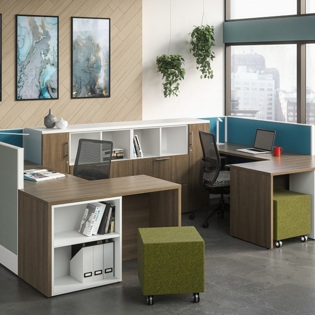Workplace Furniture Shared Workstation Calibrate Storage Devens