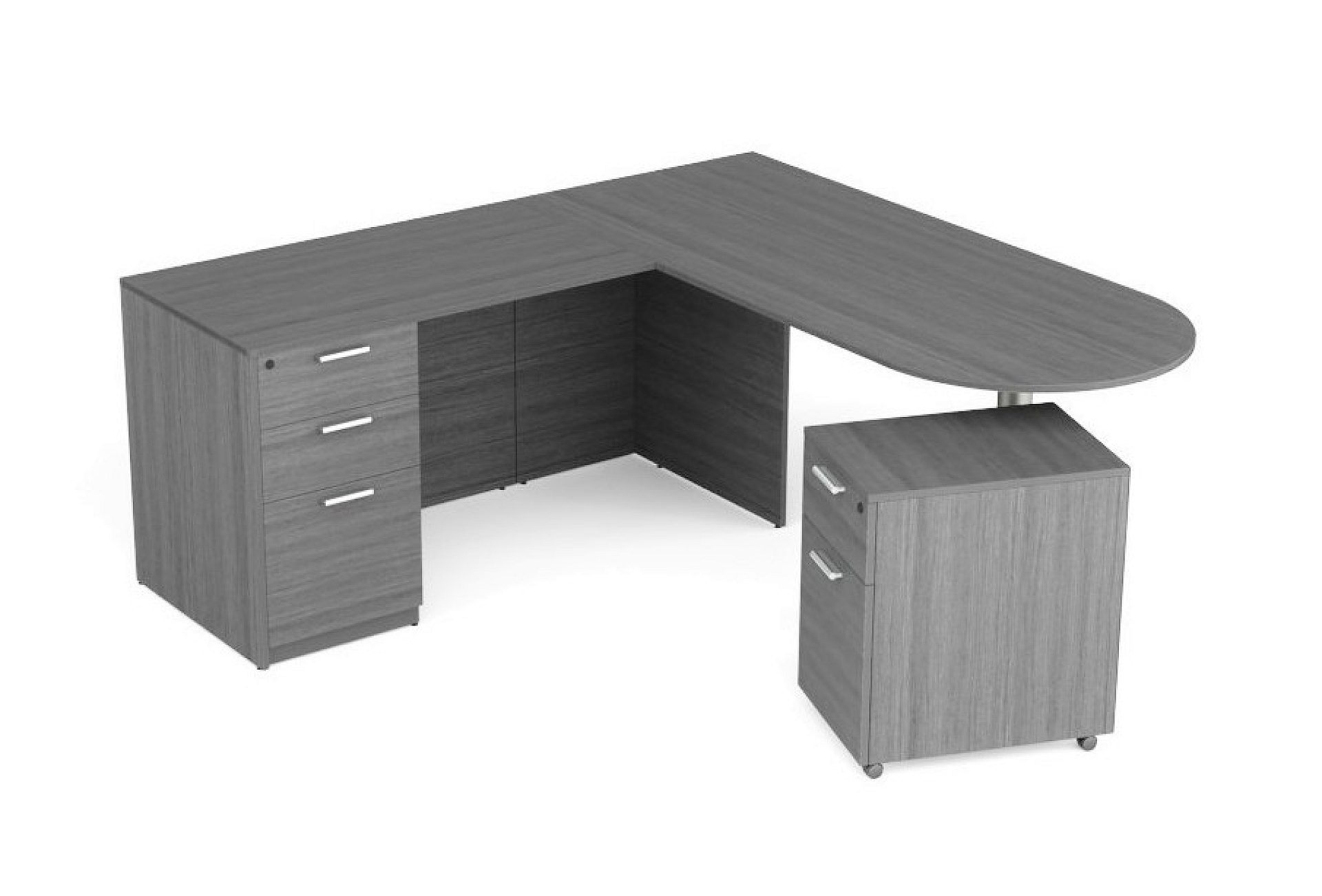 Bullet L desk single ped