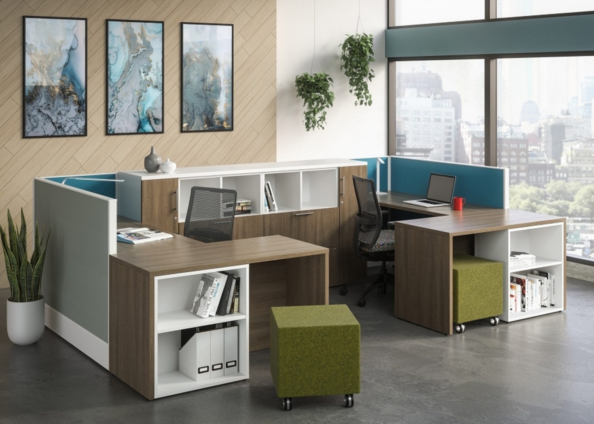 Workplace Furniture Shared Workstation Calibrate Storage Devens