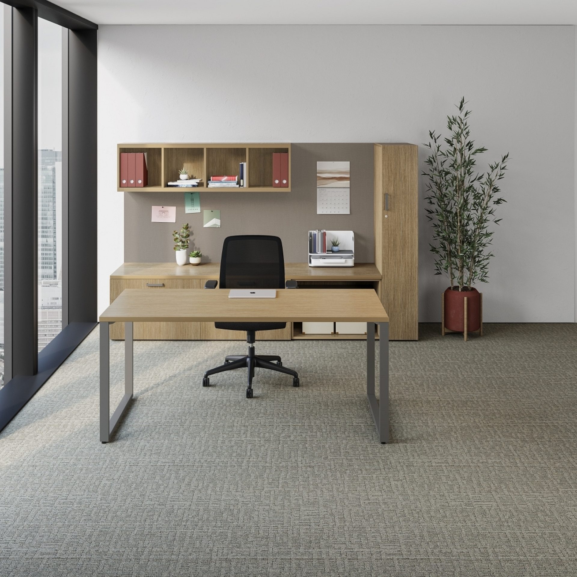 Calibrate countdown o leg desk and credenza md