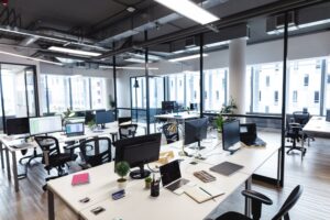 An empty open plan modern office