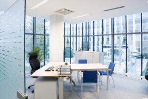 Interior of an office with modern furniture
